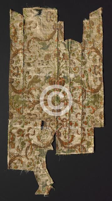 Fragment of Brocaded Velvet, 16th century. Creator: Unknown.