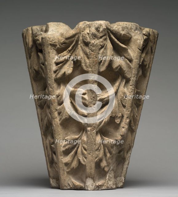 Fragment of Gothic Stone Crocket, 1200s - 1300s. Creator: Unknown.