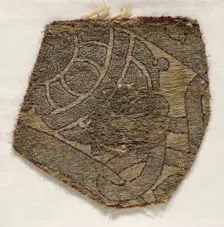 Fragment of Gothic Velvet, 15th century. Creator: Unknown