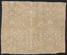 Fragment of Embroidered Cloth, 1700s. Creator: Unknown