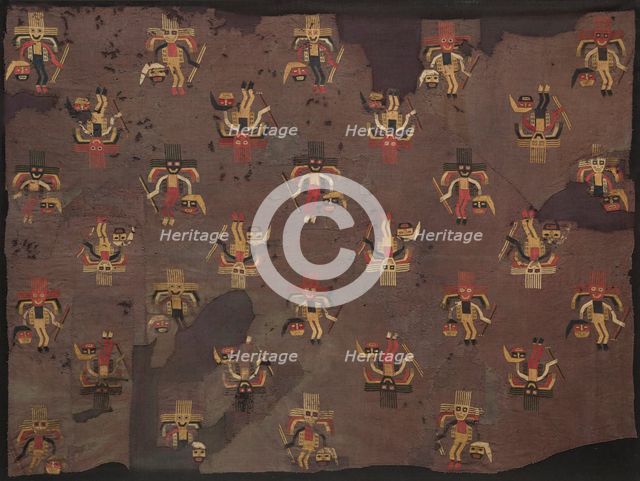 Fragment of Embroidered Cloth, c. 300-100 B.C.. Creator: Unknown.