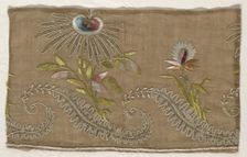 Fragment of Embroidery, 18th century. Creator: Unknown