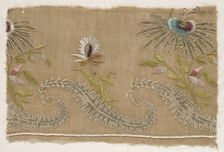 Fragment of Embroidery, 18th century. Creator: Unknown