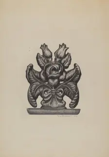 Fragment of Fence, 1937. Creator: Austin L. Davison