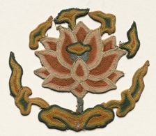 Fragment of Flower in Bowl, 1300s. Creator: Unknown