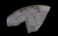 Fragment of inscribed stone bowl, c3285 BC