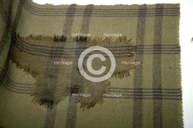 Fragment of oven cloth, and reconstruction, from Halstatt, Austria. Celtic Iron Age. Artist: Unknown.