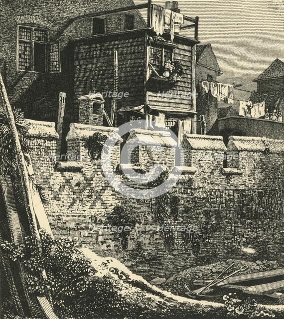 'Fragment of London Wall at St. Giles', Cripplegate', 1812, (1925). Creator: John Thomas Smith.