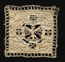 Fragment of Needlepoint (Cutwork) Lace, 17th century. Creator: Unknown
