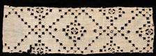 Fragment of Needlepoint (Cutwork) Lace, late 17th century. Creator: Unknown