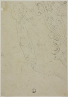 Fragment of Scroll Ornament, n.d. Creator: Unknown