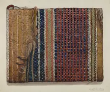 Fragment of Shaker Hall Rug, c. 1937. Creator: Charles Goodwin