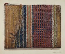 Fragment of Shaker Hall Rug, c. 1937. Creator: Charles Goodwin