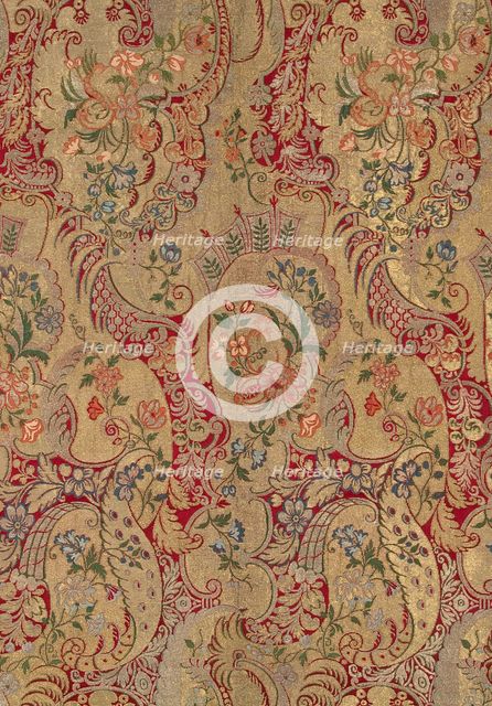 Fragment of Silk Cloth, Early 17th cen. Artist: West European Applied Art  