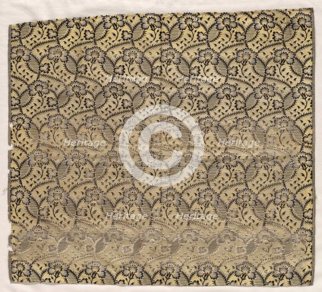 Fragment of Spitalfields Silk, 1800s. Creator: Unknown.