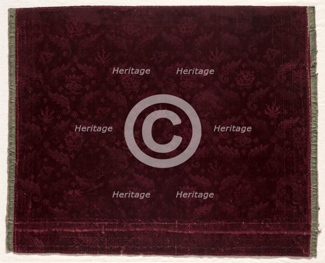 Fragment of Stamped Velvet, 1600s. Creator: Unknown.
