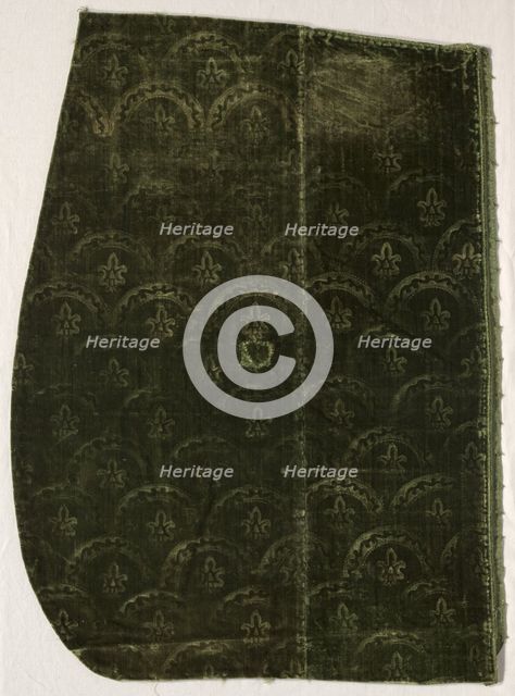 Fragment of Stamped Velvet, early 1600s. Creator: Unknown.