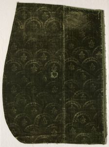 Fragment of Stamped Velvet, early 1600s. Creator: Unknown