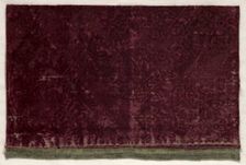 Fragment of Stamped Velvet, first half of 17th century. Creator: Unknown