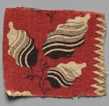 Fragment of Printed Cotton, 18th century. Creator: Unknown