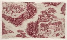 Fragment of Printed Cotton, c. 1785 - 1790. Creator: Unknown