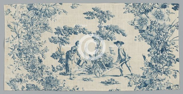 Fragment of Printed Cotton, c. 1785. Creator: Unknown.