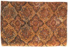 Fragment of Printed Fabric (Sarasa?), 1868-1900. Creator: Unknown
