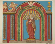 Fragment of Reredos, c. 1940. Creator: Edward Jewett