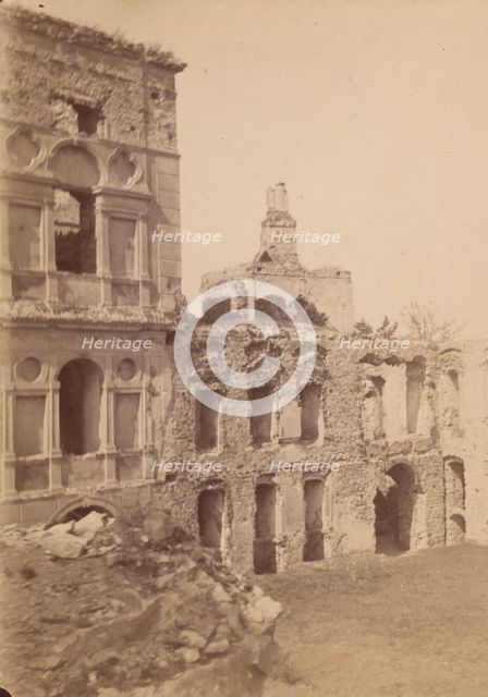 Fragment of ruins Krzyztopór Castle, Ujazd, around 1890. Creator: Unknown.