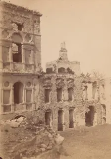 Fragment of ruins Krzyztopór Castle, Ujazd, around 1890. Creator: Unknown
