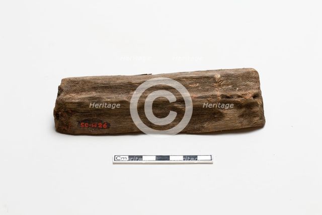 Fragment of wood with lacquer, Warring States period, 475-221 BCE. Creator: Unknown.