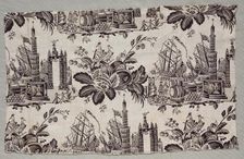 Fragment of Woodblock Printed Cotton, 1770. Creator: Unknown