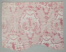 Fragment of Woodblock Printed Cotton, c. 1770. Creator: Unknown