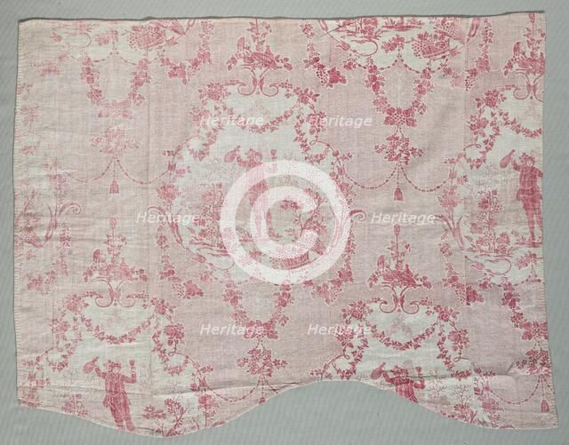Fragment of Woodblock Printed Cotton, c. 1770. Creator: Unknown.