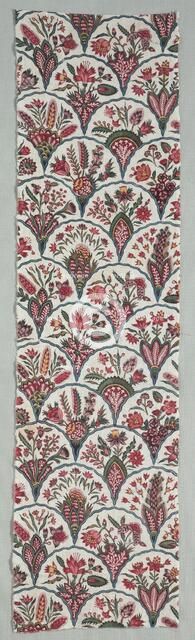 Fragment of Woodblock Printed Cotton, c. 1775. Creator: Unknown.