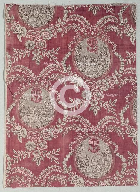 Fragment of Woodblock Printed Cotton, c. 1785. Creator: Unknown.