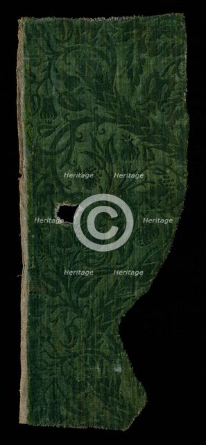 Fragment of Wool Velvet, 16th century. Creator: Unknown.