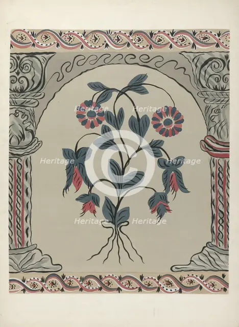 Fragment of Wall Decoration, c. 1940. Creator: Michael Lauretano.