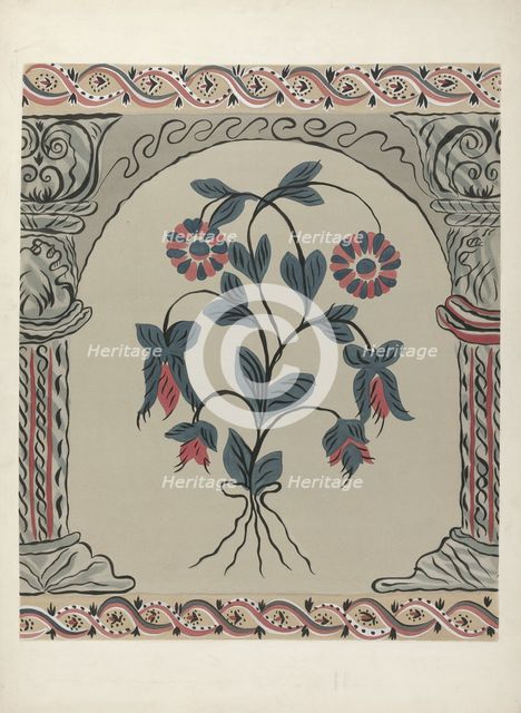 Fragment of Wall Decoration, c. 1940. Creator: Michael Lauretano.