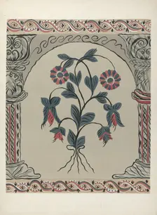 Fragment of Wall Decoration, c. 1940. Creator: Michael Lauretano
