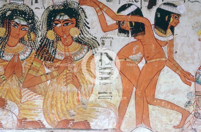 Fragment of wall painting from the tomb of Nebamun, Thebes, Egypt, 18th Dynasty, c1350 BC. Artist: Unknown