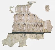 Fragment of wallpainting from the Tomb of the Dancers, XVIIth Dynasty (c1630-c1540 BC)