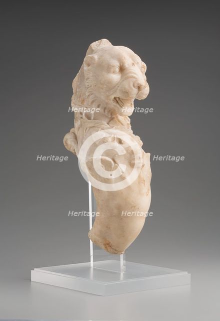 Fragment of Table Leg with Lion's Head, 1st century. Creator: Unknown.