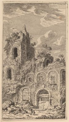 Fragment of the Old City Wall at San Giovanni Laterano, 1764. Creator: Franz Edmund Weirotter