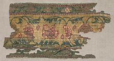 Fragment of the Border of a Velvet Carpet, 16th century. Creator: Unknown