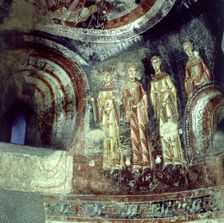 Fragment of the Paintings of Sant Quirze Pedret (Berguedà), 12th century mural