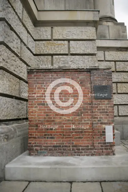 Fragment of the wall from Gdansk shipyard, Berlin, Germany, 2025. Creator: LTL.
