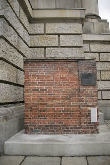 Fragment of the wall from Gdansk shipyard, Berlin, Germany, 2025. Creator: LTL