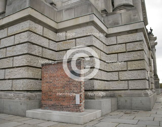 Fragment of the wall from Gdansk shipyard, Berlin, Germany, 2025. Creator: LTL.