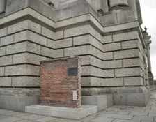 Fragment of the wall from Gdansk shipyard, Berlin, Germany, 2025. Creator: LTL